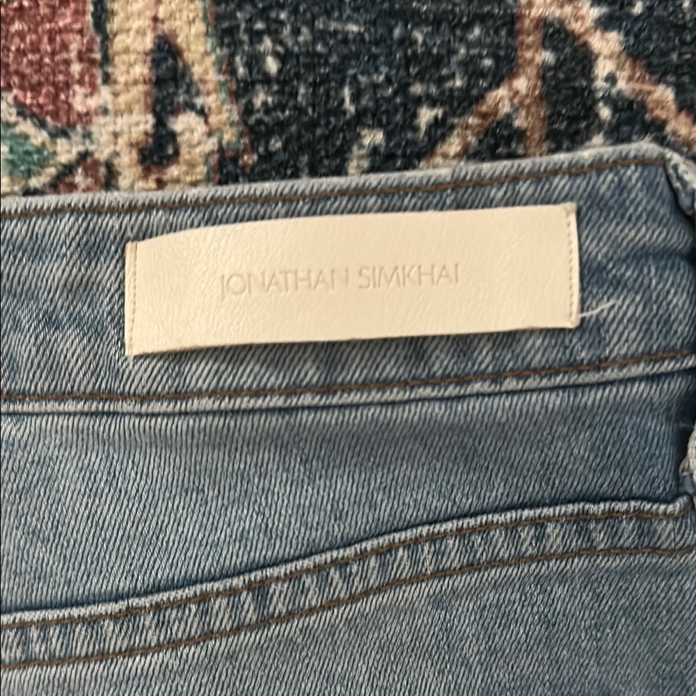 Jonathan Simkhai High Rise Blue And White Straigh… - image 5